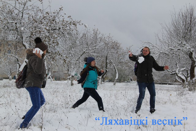 Снег в Ляховичах /фото/