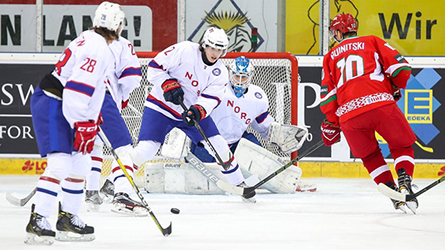 Молодёжная сборная Беларуси по хоккею обыграла команду Норвегии