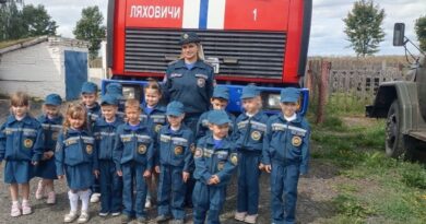 Воспитанники клуба «Юный спасатель» из детского сада №4 г. Ляховичи побывали в гостях у ляховичских спасателей